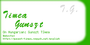 timea gunszt business card